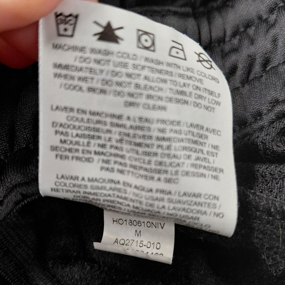 Nike Therma Big Swoosh Mens MEDIUM Pants Tapered Black White AQ2715-010 - Picture 9 of 10